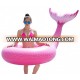 Inflatable Mermaid Tail Swim Tube, Swimming Pool Ring for Adults